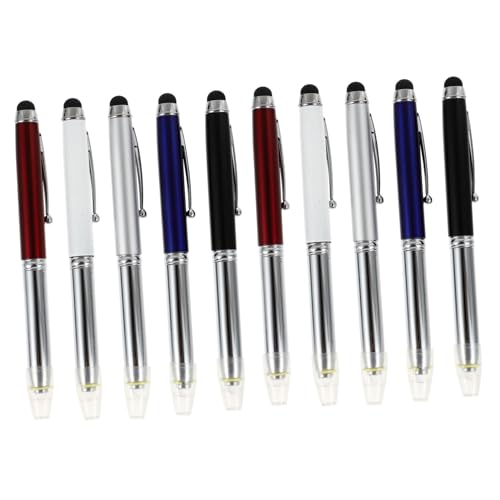 10pezzi Pennini Capacitivo Con Luce Led Per Scrittura e Disegno Metallo Strumenti Pratici Per Tablet e Smartphone