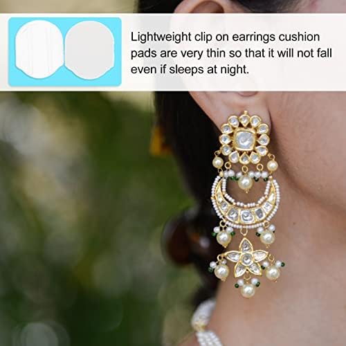 Artibetter 40pcs Earring Pads Silicone Comfort Earring Cushions for Clip on Earrings, Clear (Large Size)