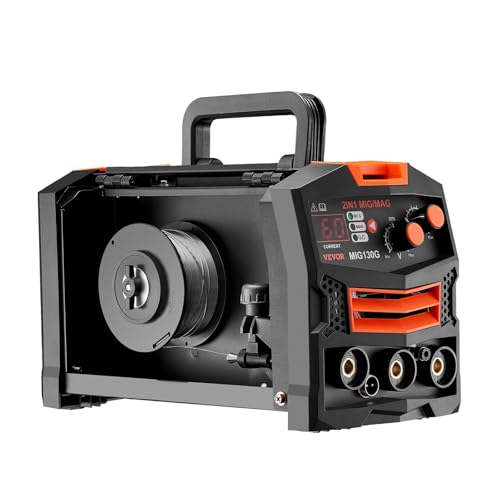 Vevor Macchina Saldatrice Mig Corrente 130A, Saldatrice Mig Multiprocesso A Gas/Mig Senza Gas 2 In 1, Saldatrice Portatile Saldatrice Tecnologia Inverter Igbt, Macchina Saldatrice Schermo Digitale - 9