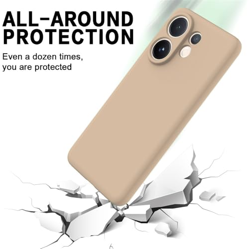 Image of DIZORO Microfiber Candy Back Cover Case for Vivo V60 5G / V60e 5G / Vivo T4 Pro 5G Soft Silicone Rubberized Case with Camera Protection (TPU, Sand Pink)