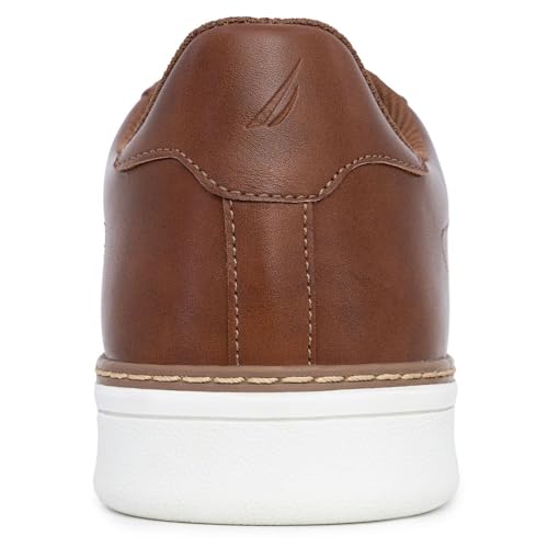 Image of Nautica Men's Casual Court Fashion Sneakers Classic Low-Top Lace-Up Shoes Comfortable Everyday Walking Style with Durable Outsole and Vegan Leather Upper