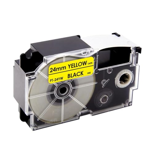 Ruban XR-24YW noir sur jaune de haute précision pour imprimante KL