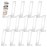 Suwimut 15 Pieces Acrylic Hair Clip Display Stand, Clear L-Shaped Hairpin Barrette Stand Holders, Tabletop Hair Clip Organizer Storage Rack for Hair Bow, Headbands, Hair Ties, Teen Girls, Women