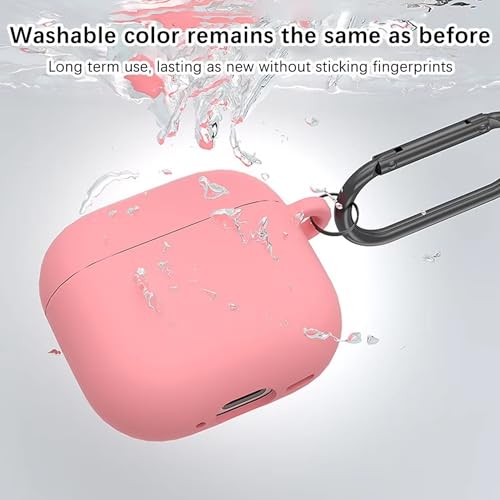 Image of Brain Freezer Soft Silicon Cover 4th Generation Case, Compatible with AirPods 4 Gen (2024) (USB-C) with Carabiner (Device Not Included) Wine Red