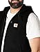 Carhartt Men's Relaxed Fit Washed Duck Fleece-Lined Hooded Vest, Black, Large