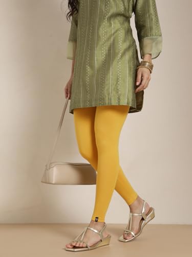 Image of TWIN BIRDS Women Viscose Ankle Leggings | Stretchable Kurti Wear Bottom