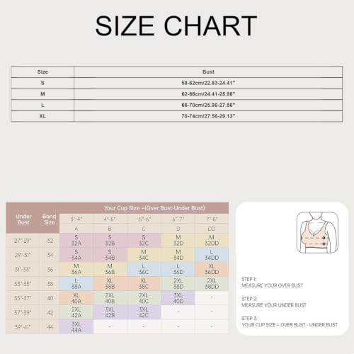 MESSIYO Everyday Jelly Bras for Women Wireless Deep V Bra Beige - image 4