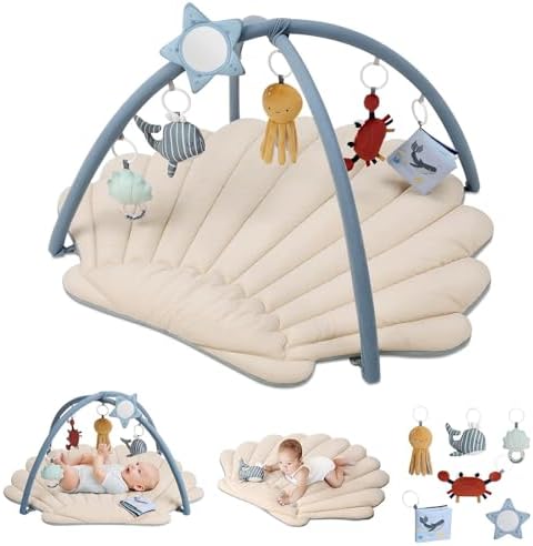Blissful Diary Shell Baby Play Gym Mat, Softer & Enlarged Tummy T...
