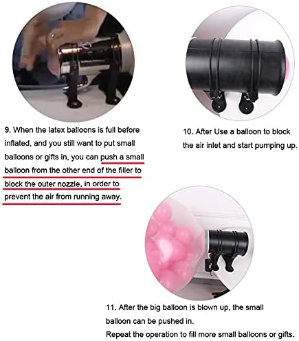 Miniatura 6 de Máquina expansora de globos, suministros de fiesta de relleno conveniente para regalo, decoración de boda, herramienta de relleno de globos