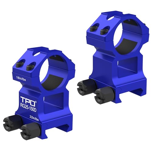 Eastern Tactical Supply Scope Rings 1 inch Picatinny Rail, 1.5 Inch Height Picatinny Scope Mount for Heavy-Duty Rifle Scope Hunting (RG25-150DRB) （Blue）