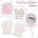 Sorcristy Cat Paws Gloves, Fingerless Winter Plush Gloves, White Fursuit Paws, Kawaii Clothes, Furry Paw, Cutecore Clothes, Costume for Girls Women 1 Pair