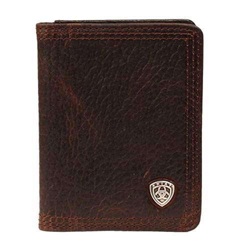 ARIAT Men's Shield Concho Rowdy Bifold Flip Wallet