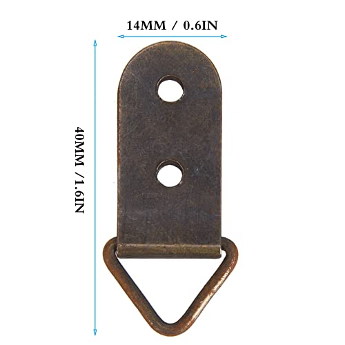 Image of 50Pcs Picture Frame Hanger, Easy Installation, Suitable for Hanging Paintings, Mirrors, Photo Frames, Silver (Type F)