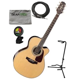 Takamine GN90CE ZC NEX Guitare électrique acoustique avec sacoche, support, tissu, C - Les Beatles, Paul McCartney, John Lennon, RIngo Starr, George Harrison