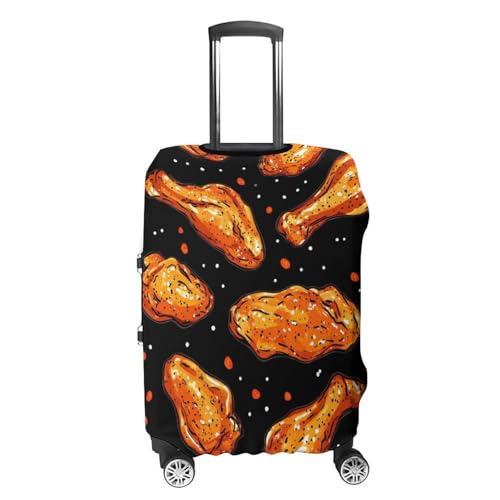 Fast Food Chicken Wings Travel Luggage Cover Suitcase Protector Baggage Covers for Men Women XL4