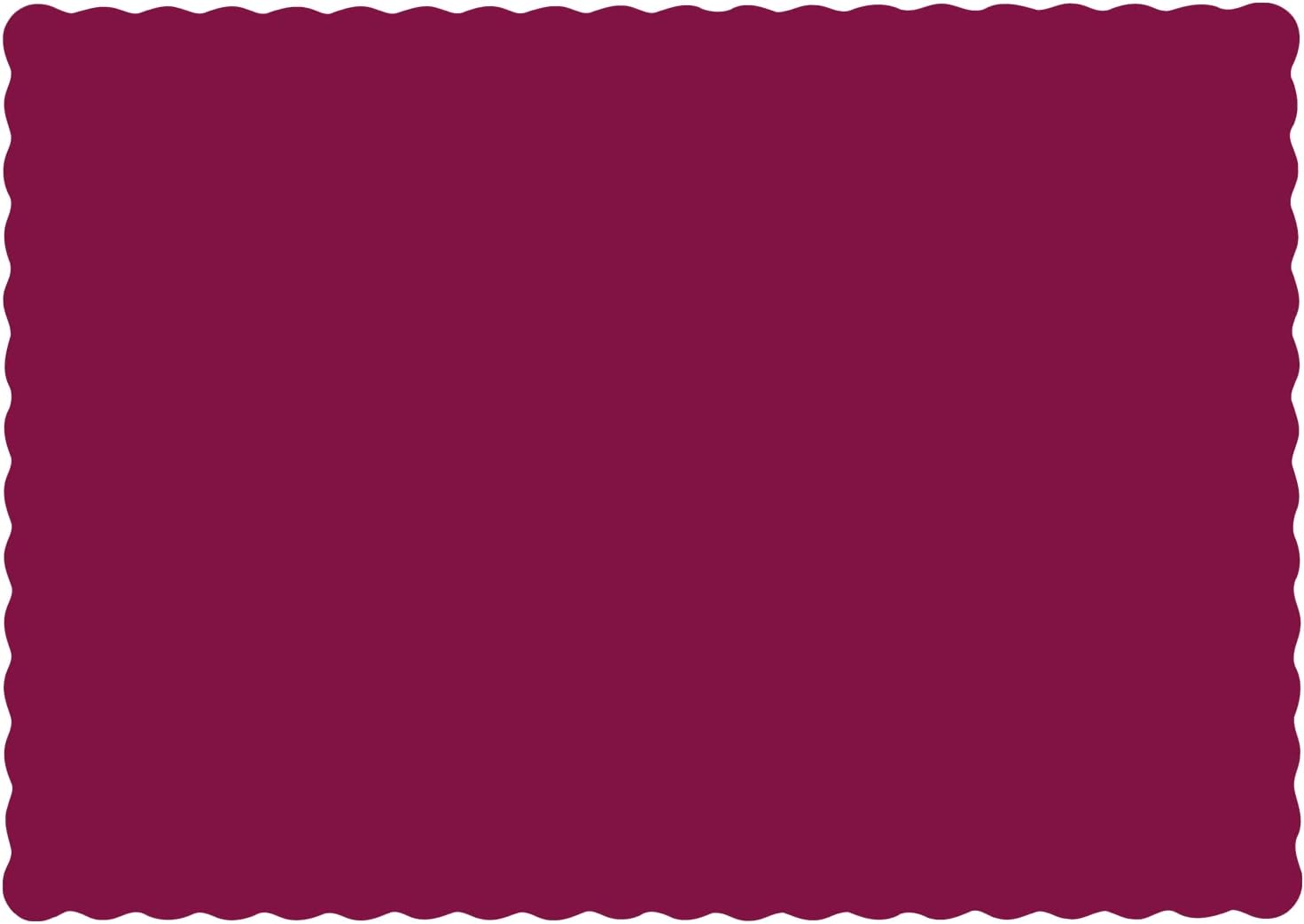 Hoffmaster 310524 Paper Placemat, 13-1/2" Length x 9-1/2" Width, Scalloped Edge, Burgundy (Case of 1000)