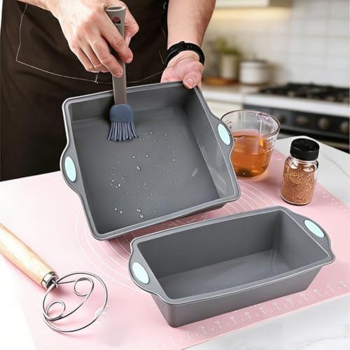 Moldes de silicona para repostería casera moldes redondo cuadrado rectangular para meriendas 6