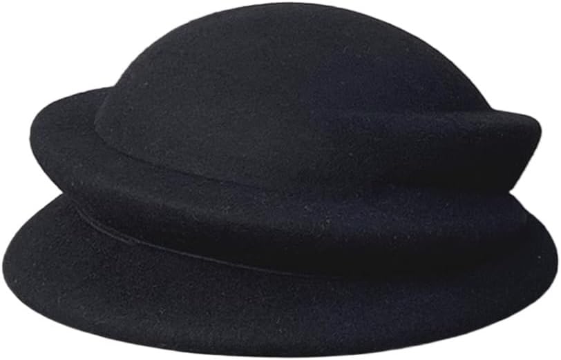Top Hat Woman Autumn-Winter French Vintage Short Brim Felt Hat English Hat Beret