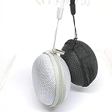 MOXUEOR 2 Pieces Storage Carrying Pouch Earphone Carrying Case Headphone Case Round Bag with Nylon P