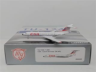 PandaModel TU-134A CSA Czech Airlines OK-HFL 1:400 DIECAST Aircraft Pre-Built Model