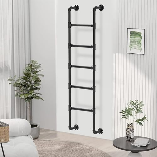 Escalera de pared metálica y resistente para el hogar o zonas exteriores 2