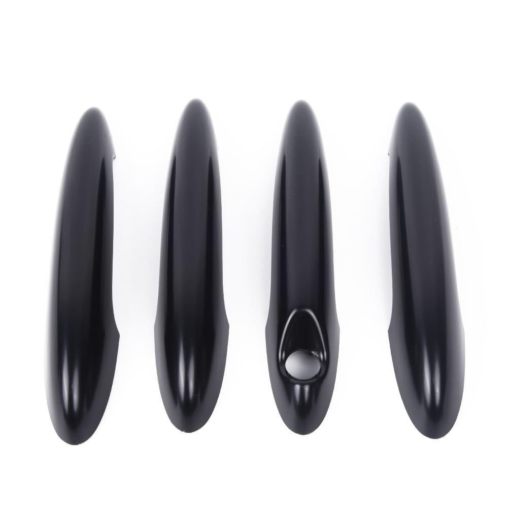 Lot de 4 caches de poignée de porte noir brillant pour Mini R60 pour Countryman pour Cooper S 2011-2016, compatibles avec le plastique PC, rayures, installation facile, sans trace