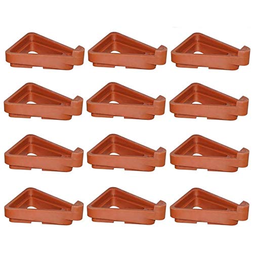 Haudang 12Pcs Plant Pot Feet, Invisible Flower Pot Risers,DIY Combination Triple-cornered Toes Pot Lifters for Flower Planter