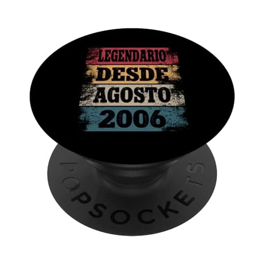 Legendario Desde Agosto 2006 - Cumpleaños 18 Años PopSockets PopGrip Intercambiable