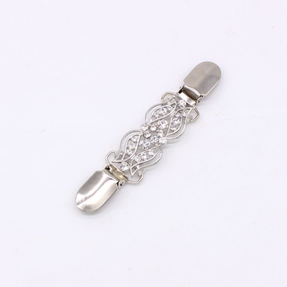 Srebrny Kardigan Clip Pato-Usta Szalik Clip Hollow out Shawl Clip Sweater Swirl Vintage Shawl Clip for Girls Women