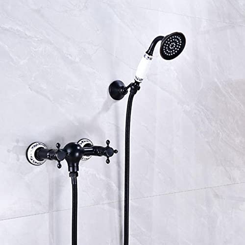 Douche avec douchette à main bordeaux-b/c et ensemble boucheur de bain douche - 3