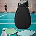 kowaku Tennis Rackets Bag Water Resistant for Women Men Racquet Cover,Sturdy,Sports Backpack for Tennis Pickleball Badminton, Black S