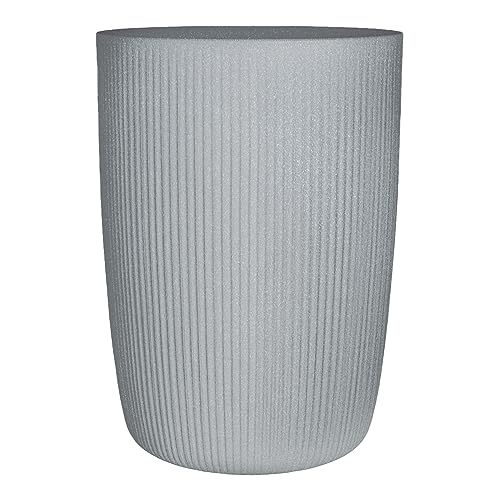 Scheurich Linetto High 54, Hochgefäß/Blumentopf/Pflanzkübel, rund, Farbe: Stony Grey, hergestellt mit recyceltem Kunststoff, 10 Jahre Garantie, für den Außenbereich
