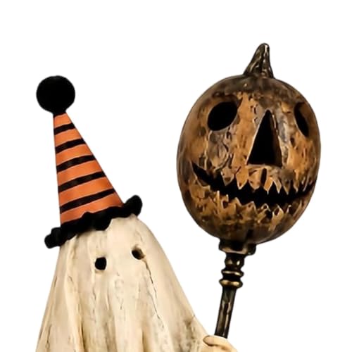 Figurine fantôme éclairée en résine déco Halloween durable - 8
