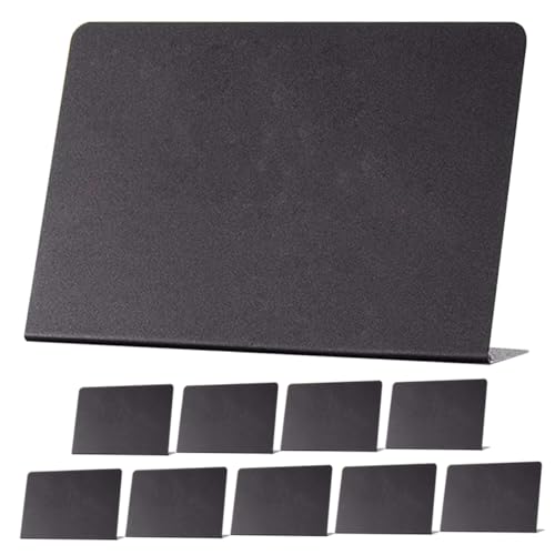 Operitacx 10 Piezas Tarjetas De Tabla De Precios Letrero De Pizarra Tableros Tablero De La Muestra Mini Letreros De Pizarra Con Soporte Marcadores De Tiza Junta De Polivinilo Black
