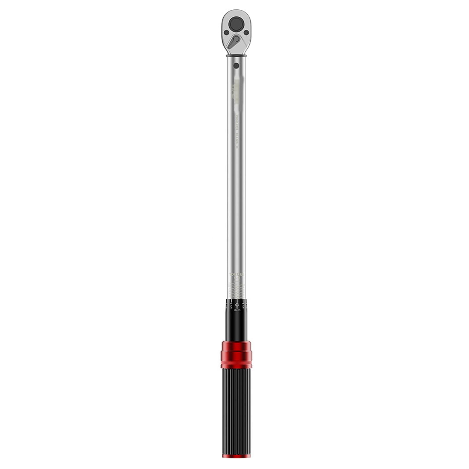 YUHANG 1/2-Inch Drive Click Torque Wrench,Bi-Directional Ratchet,72 Teeth,±3% Accuracy,5-60N.m,10-120N.m,20-240N.m,50-350N.m,Aluminum Alloy Handle,Automotive and Motorcycle Repair Tool (50-350Nm)