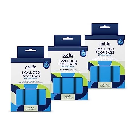 Pet Life Unlimited Poop Bags for Dogs, Small Dog Poop Bag Rolls - Extra Thick & Strong Dog Bags for Poop - Leak Proof & Tear Resistant Dog Waste Bags - Unscented - 360 Count (Pack of 1) Cover