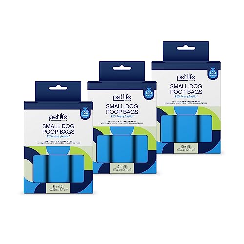 Image of Pet Life Unlimited Poop Bags for Small Dogs | Extra Thick & Strong | Leak Proof & Tear Resistant Waste Bags | Unscented | 360 Count, PL60502, Blue