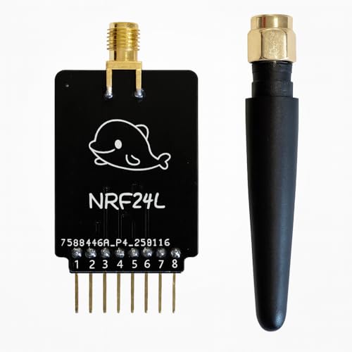 NRF24 Expansion Board for Flipper Zero– 2.4GHz Interface with 18 GPIO Pins, Developer Add-on for Testing and Custom Projects (Black)