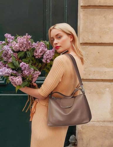 KALIDI Soft Vegan Leather Hobo Bag, Crossbody Purses Satchel for Women with Top Handle3