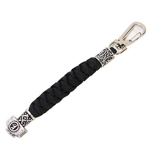 LQQQL Viking Mens Paracord Lanyard Keychains-Handmade Keyring