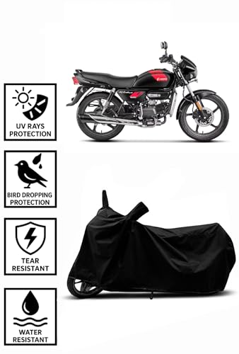 Image of Heavy Duty Waterproof Scooty & Bike Cover for Hero Splendor Plus Xtec - UV Resistant, Dustproof & Rain Protection, All-Weather Outdoor Cover for Bikes & Scooty with Buckle Straps