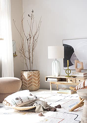 Bloomingville Recycled Cotton Blend Throw With Floral Medallion Print And Tassels #TOP5