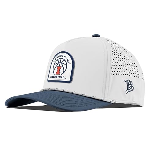 Branded Bills Officially Licensed x Illinois Illini White/Orion Rope Curved 5-Panel Illinois Basketball PVC