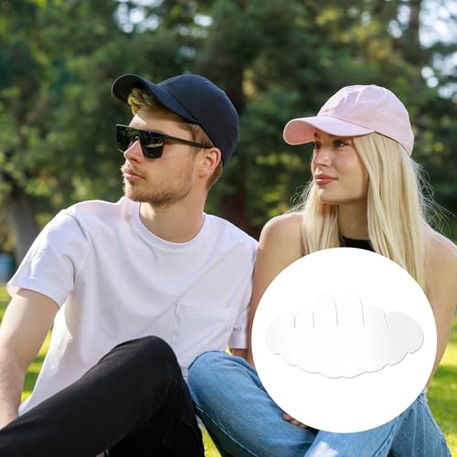 Wanmu 6 peças de inserção de modelador de chapéu, forro de chapéu branco, inserções para chapéus, mo