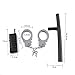 BinaryABC Halloween Police Costume Supplies,Walkie Talkie Police Baton Handcuffs Set