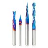 Amana Tool AMS-188-K 4-Pc CNC Solid Carbide Spektra Extreme Tool Life Coated Signmaking/Engraving CNC Router Bit Pack 1/4 Inch Shank