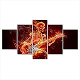 yuanjun Puzzle 5 TLG Kunstdruck Modern Wandbilder Design Tapete Bilder Drucke Leinwand Wandkunst Wohnkultur Gem?Lde Poster Mehrteilig XXL Eishockey-Torhüter