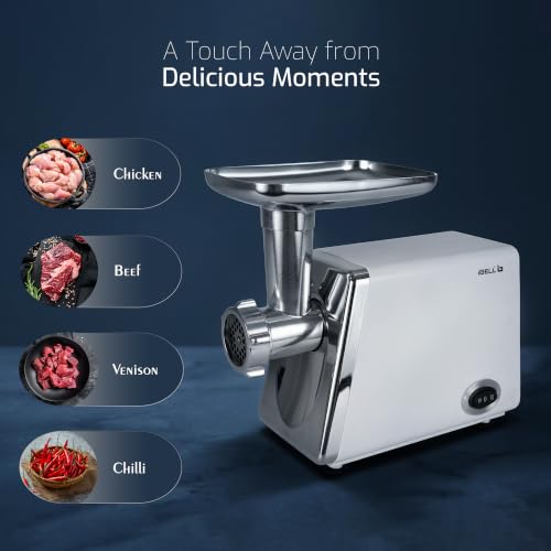 Image of iBELL MINCEPRO750 Meat Grinder, 800W Powerful Motor, Stainless Steel Heavy-Duty Mincer Machine for Meat, Keema, Sausage & Kebab Making, Multipurpose Meat Chopper