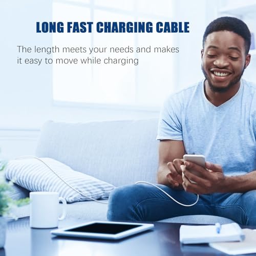 QGRHO USB C to C Fast Charger Cable 10ft, 60W Long Fast Charge Type C to C Charging Cord Wire for Apple iPhone 17 Pro Max/17 Air/16 Pro Max/15 Plus,iPad Pro 12.9/11 inch/Mini/Air,MacBook,Samsung-White by QGRHO - Image 6