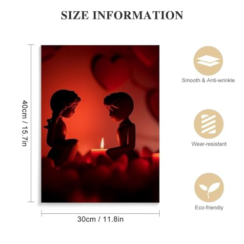 Toile silhouette bougie 30x40 pour habiller un mur blanc vide